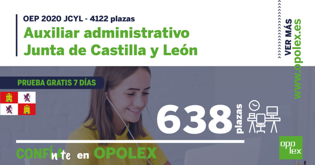 Oferta Empleo Público 2020 Auxiliar Administrativo JCYL